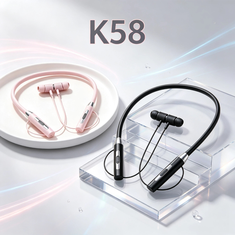 Magnetic Neckband Sports Earphones - New K58 Bluetooth headset neckband magnetic