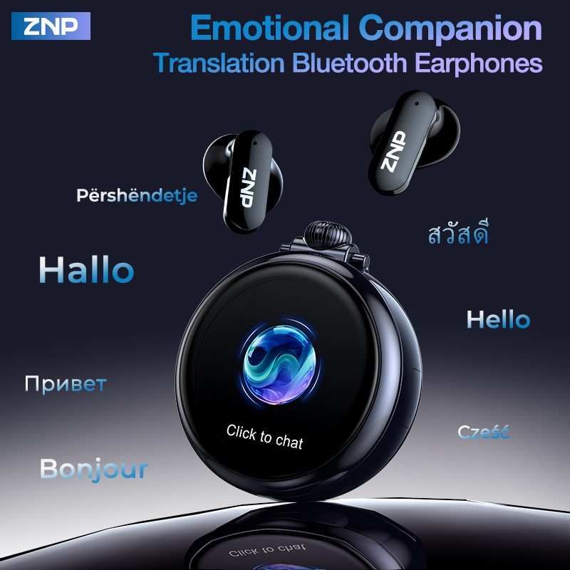 Headphones - 2026 Latest ZNP Wireless AI Translator