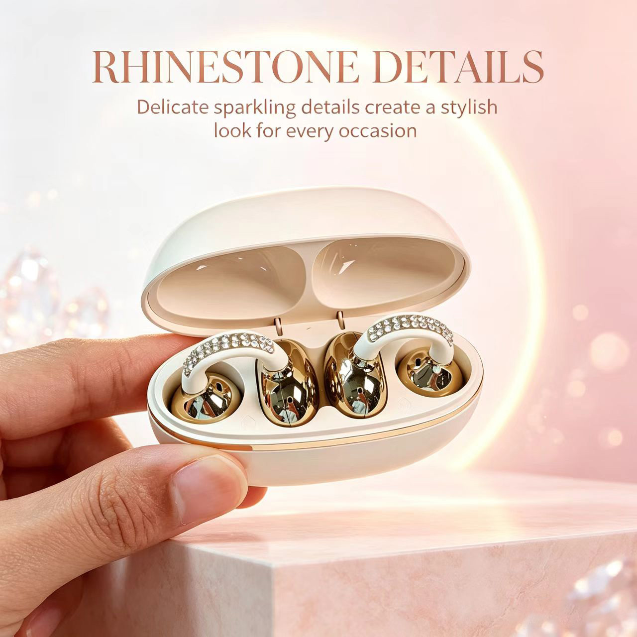 Rhinestone Open Ear Clip Wirel - Open Ear Air Conduction Headphones recension och pris