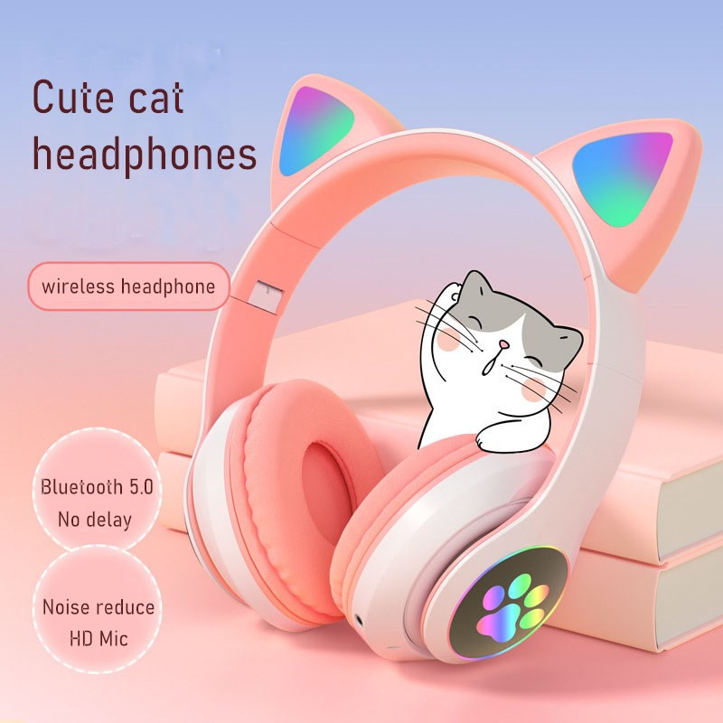 Flashing LED Cute Cat Ears Hea - Cat Ear Bluetooth Headset Led recension och pris