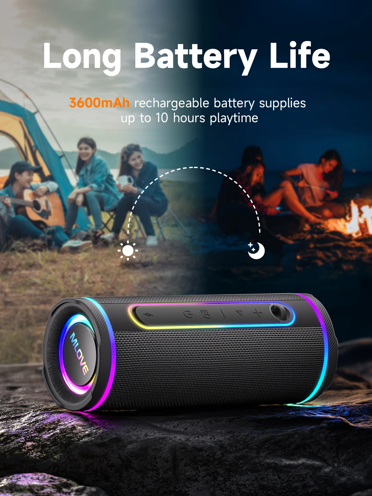 MLOVE E80 Portable Bluetooth S - Portable Bluetooth Speaker Waterproof Ipx7 recension och pris
