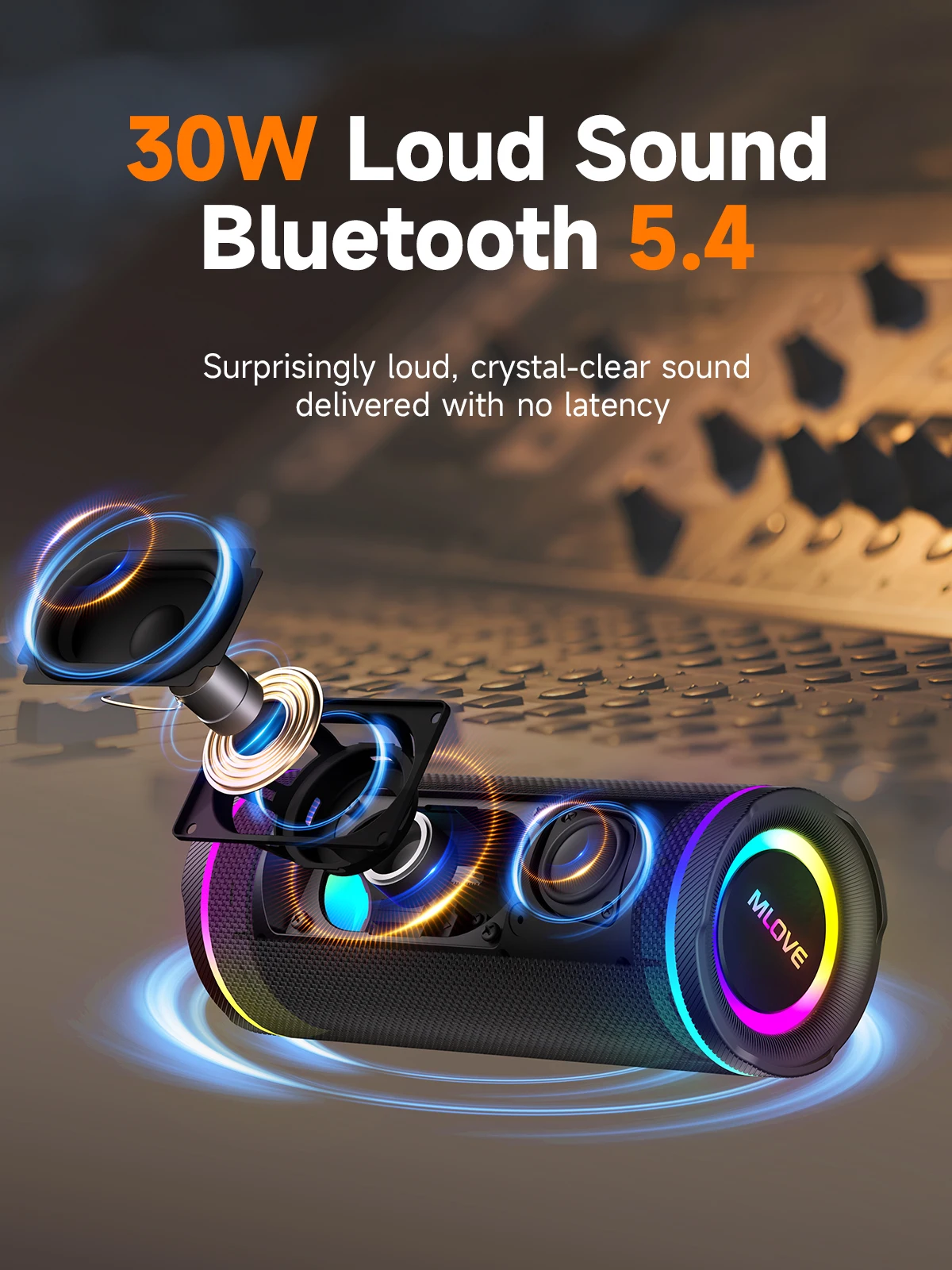 MLOVE E80 Portable Bluetooth S - Portable Bluetooth Speaker Waterproof Ipx7 recension och pris