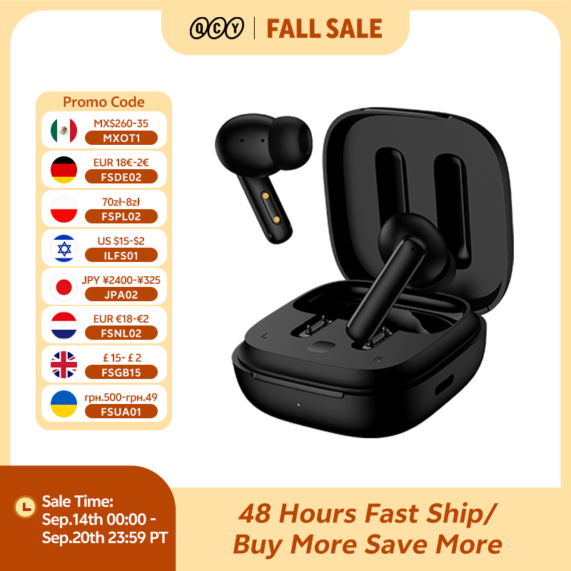 QCY T13 ANC Wireless Earphones - Tws Earbuds Bluetooth 5.3 recension och pris