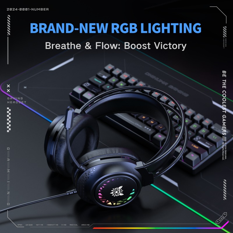 ONIKUMA X92 Wired Gaming Heads - Gaming Headset With Mic Rgb recension och pris
