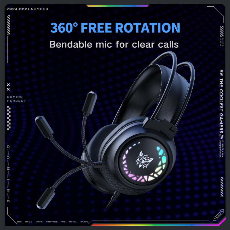 ONIKUMA X92 Wired Gaming Heads - Gaming Headset With Mic Rgb recension och pris