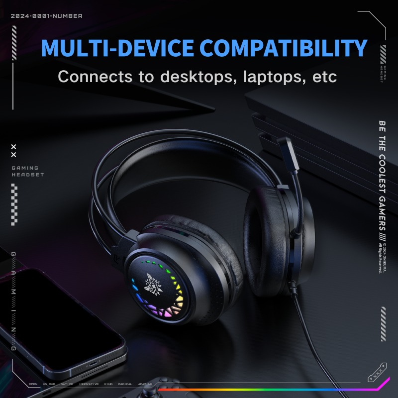 ONIKUMA X92 Wired Gaming Heads - Gaming Headset With Mic Rgb recension och pris