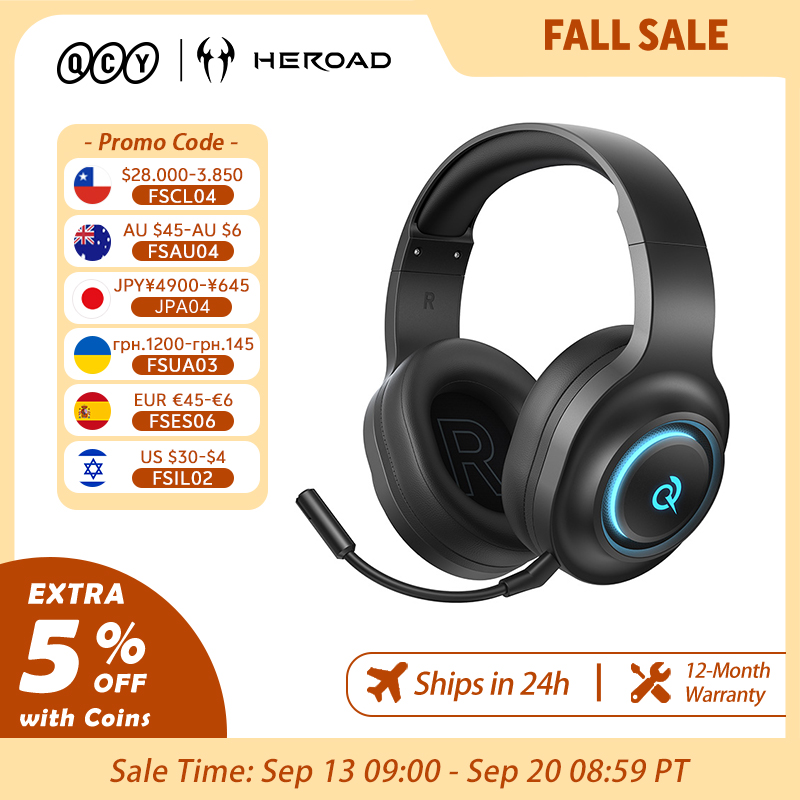QCY Heroad V200 Gaming Headset - Gaming Headset With Mic Rgb recension och pris