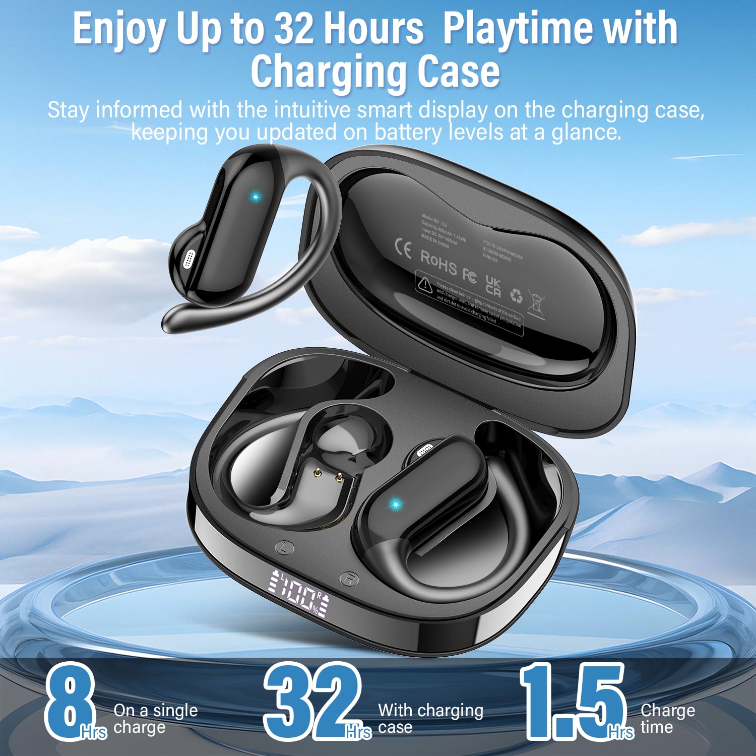 2026 Open-Ear Earbuds Bluetoot - Open Ear Air Conduction Headphones recension och pris