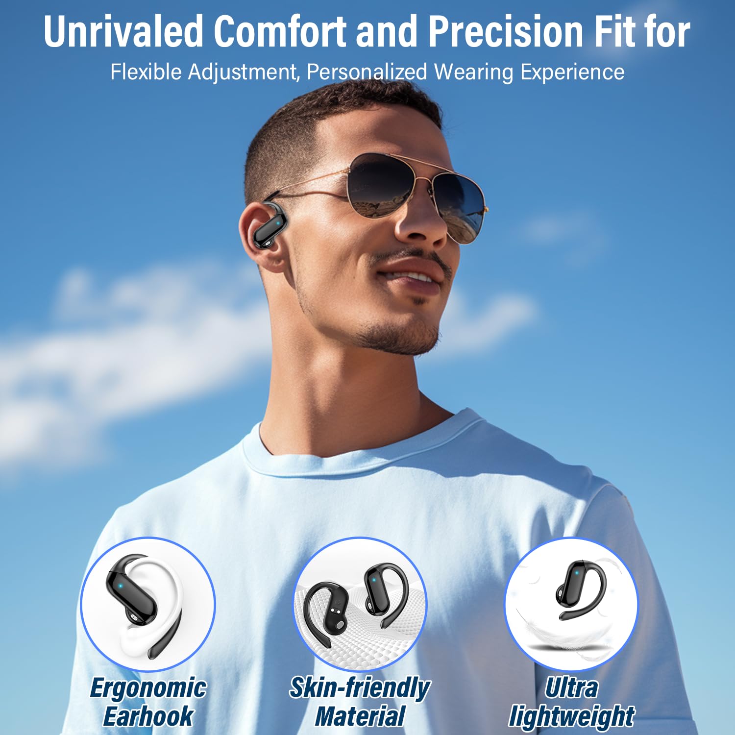 2026 Open-Ear Earbuds Bluetoot - Open Ear Air Conduction Headphones recension och pris