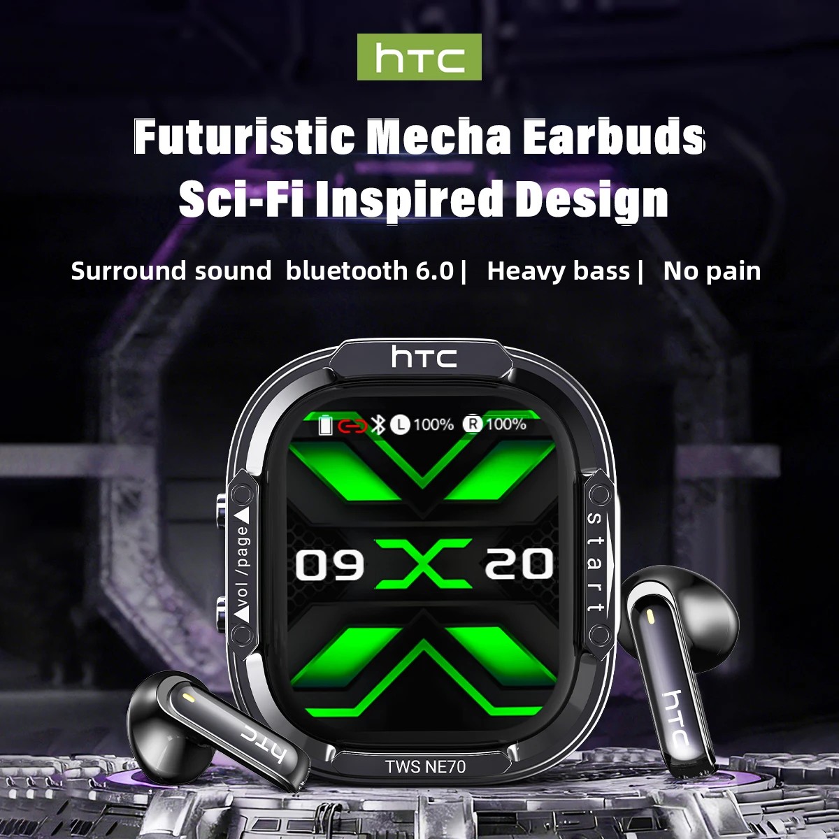 HTC NE70 Bluetooth V6.0 Headph - Type C Wired Earphones With Mic recension och pris