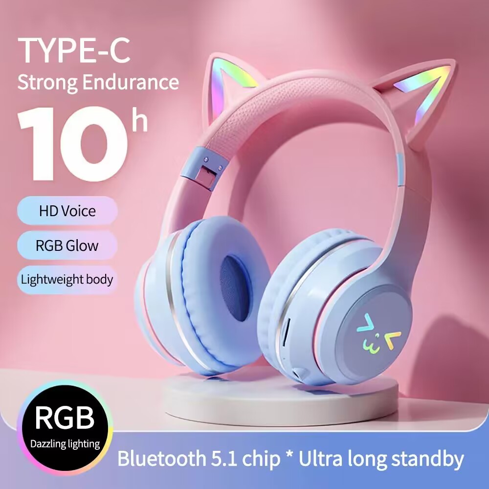 RGB Glow Earphones Wireless Ea - Gaming Headset With Mic Rgb recension och pris