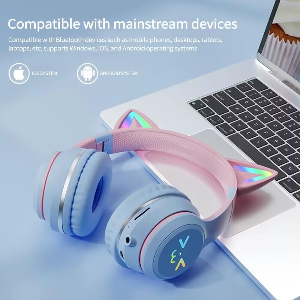 RGB Glow Earphones Wireless Ea - Gaming Headset With Mic Rgb recension och pris