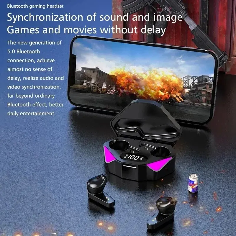 TWS Wireless Bluetooth 5.3 Hea - Gaming Headset With Mic Rgb recension och pris