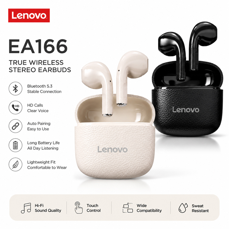 Lenovo EA166 Bluetooth Wireles - Anc Wireless Over Ear Headphones recension och pris