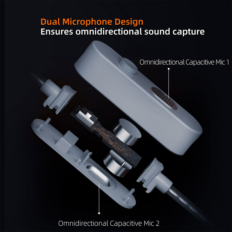 NEW KZ M2 Dual Microphone Silv - Type C Wired Earphones With Mic recension och pris